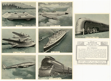 1935 Ardath Tobacco Co. Ltd. "Speed - Land, Sea & Air" Complete Set (25)